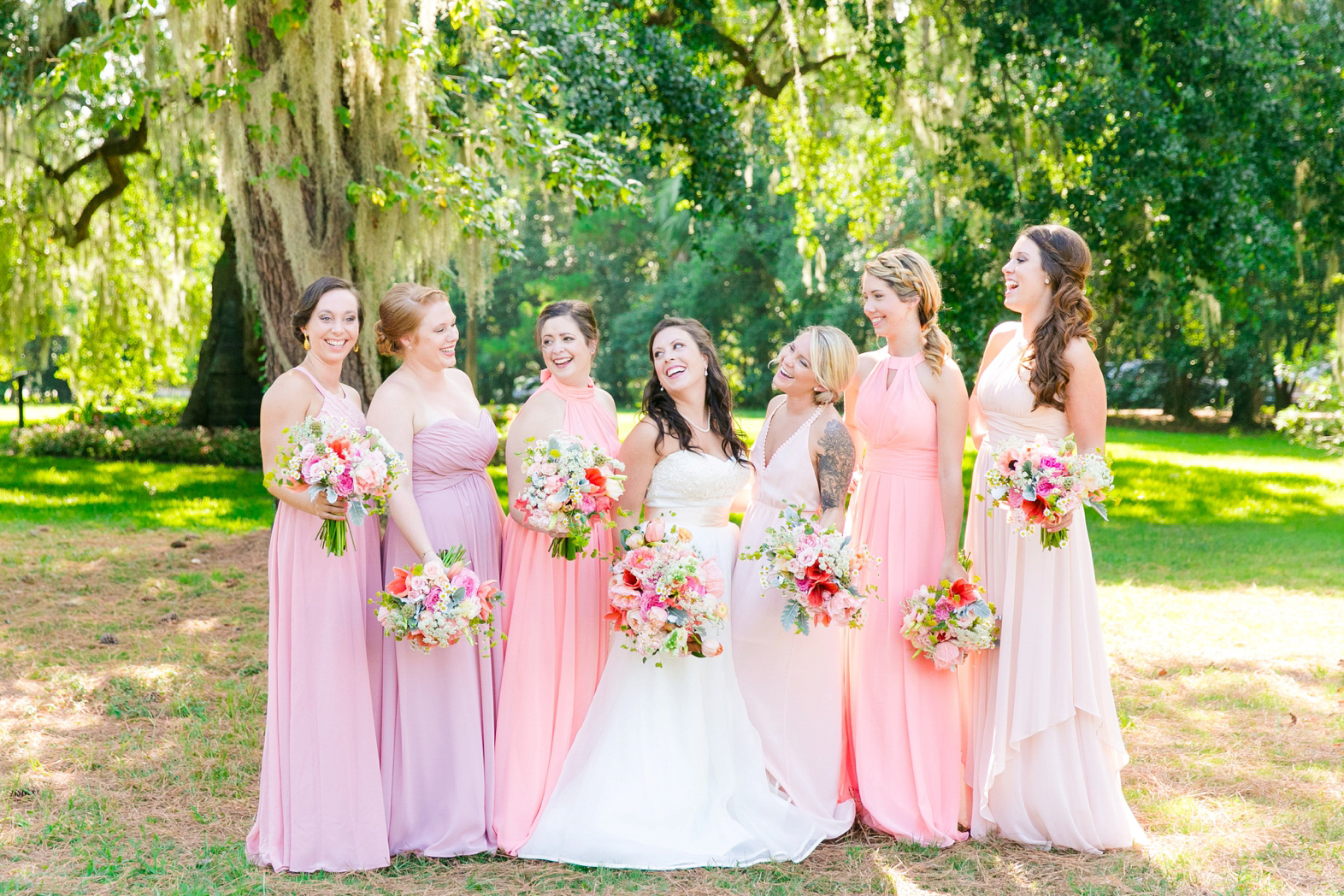 Colorful-Pink-Coral-Navy-Wedding-at-Magnolia-Plantation_0059