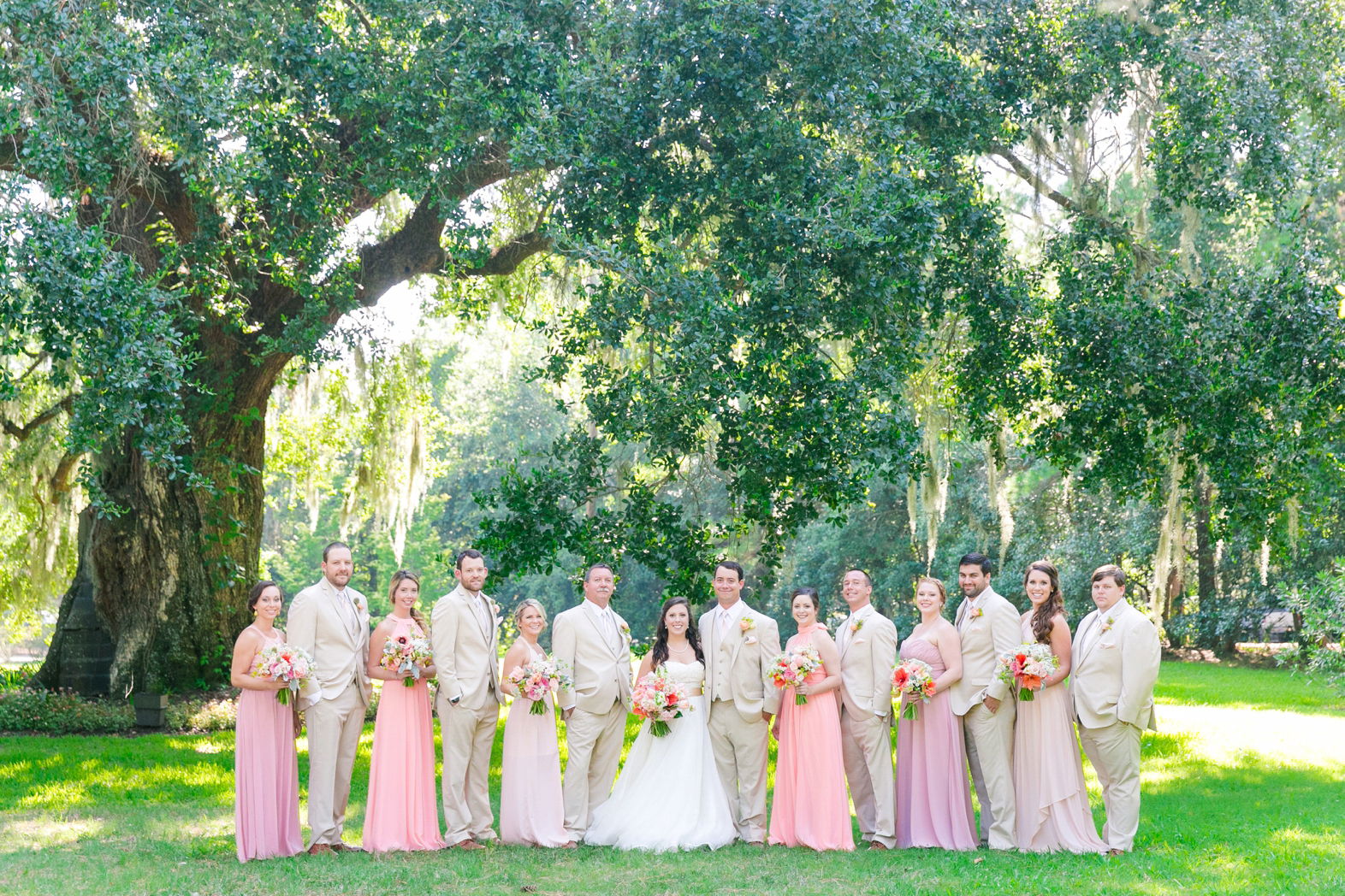 Colorful-Pink-Coral-Navy-Wedding-at-Magnolia-Plantation_0073