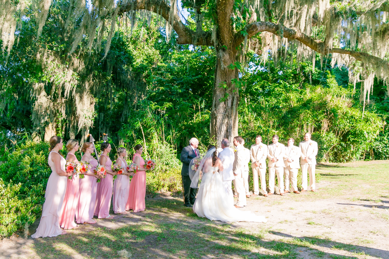 Colorful-Pink-Coral-Navy-Wedding-at-Magnolia-Plantation_0087