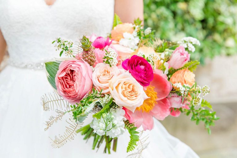 Colorful Tropical Southern Charleston Wedding at the Rice Mill