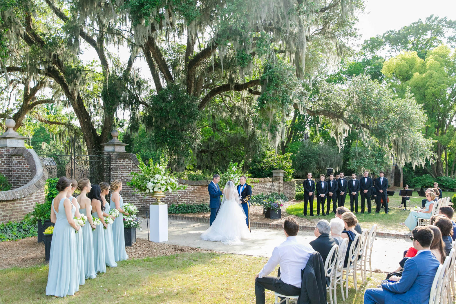 Caitlin + Patrick // Glamorous Dusty Blue + White Southern Wedding at ...