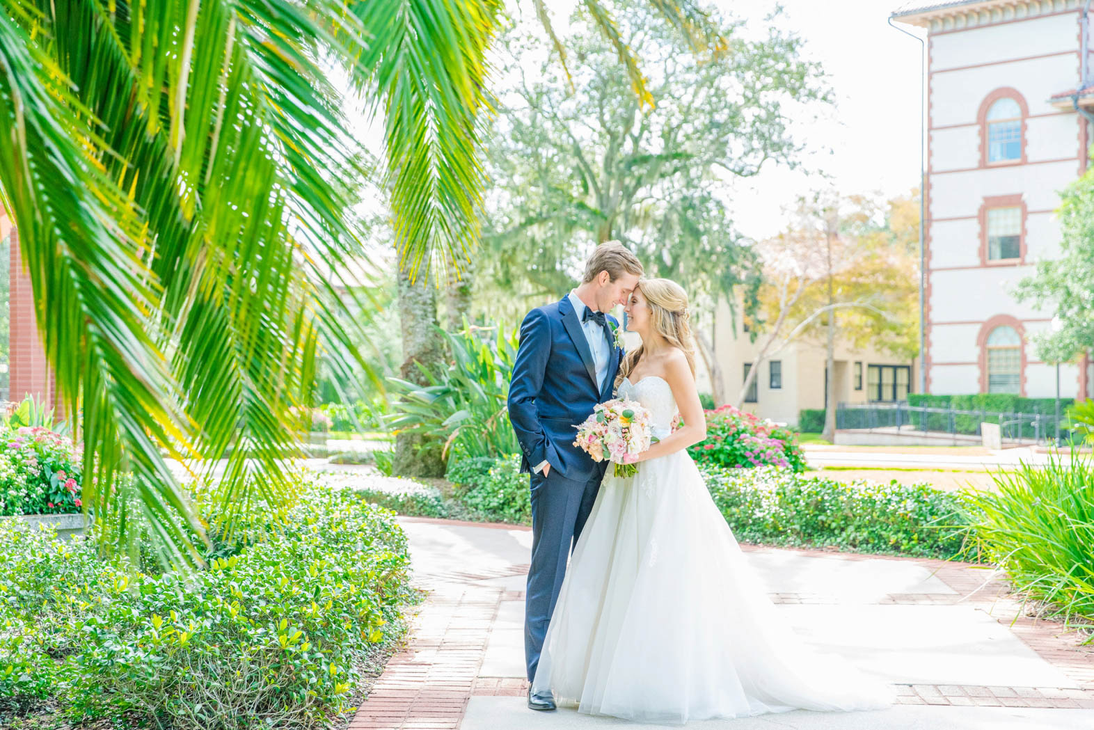 bride and groom portraits in st augustine, florida
