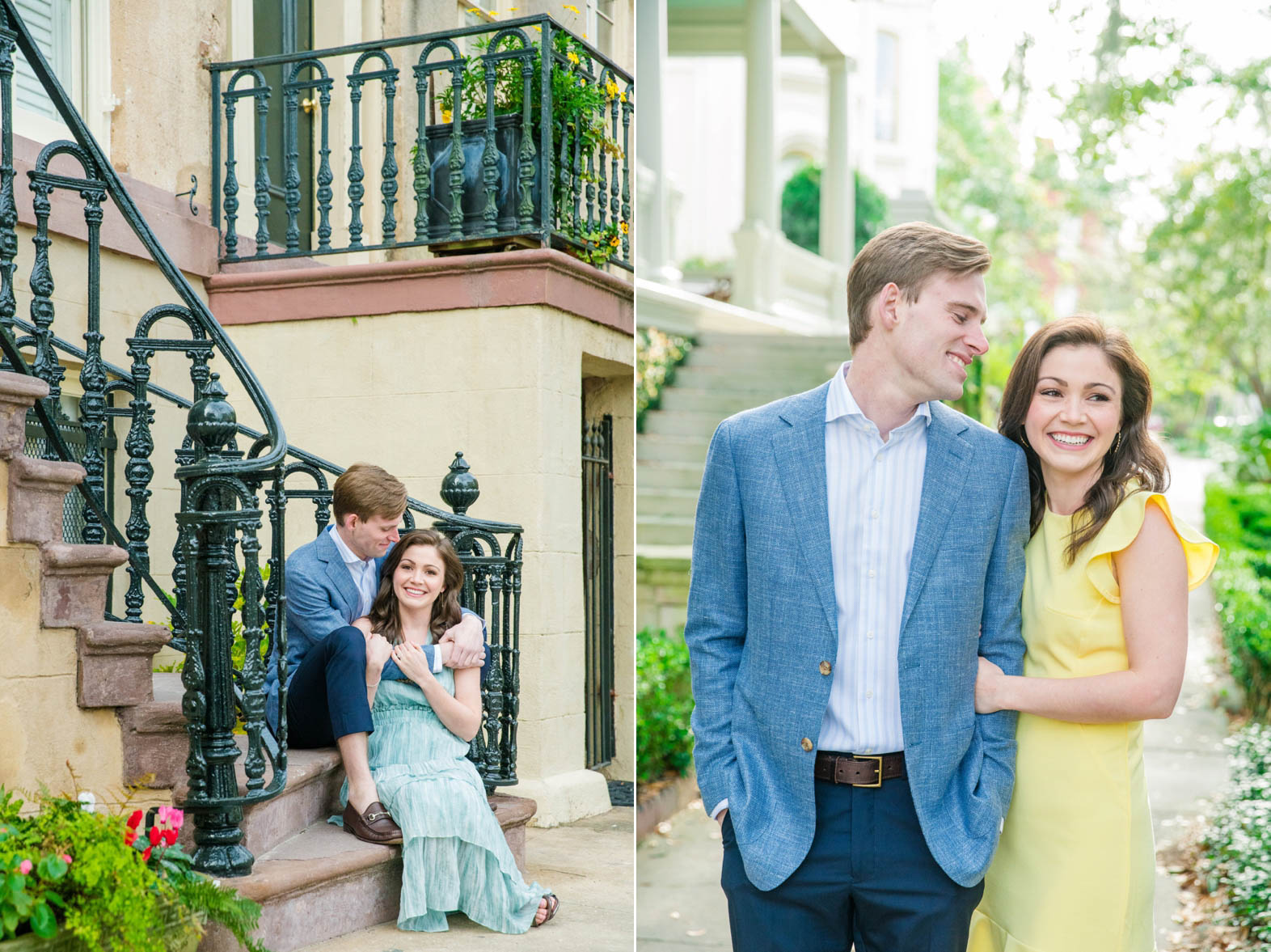 Engagement Photos in Downtown Savannah GA