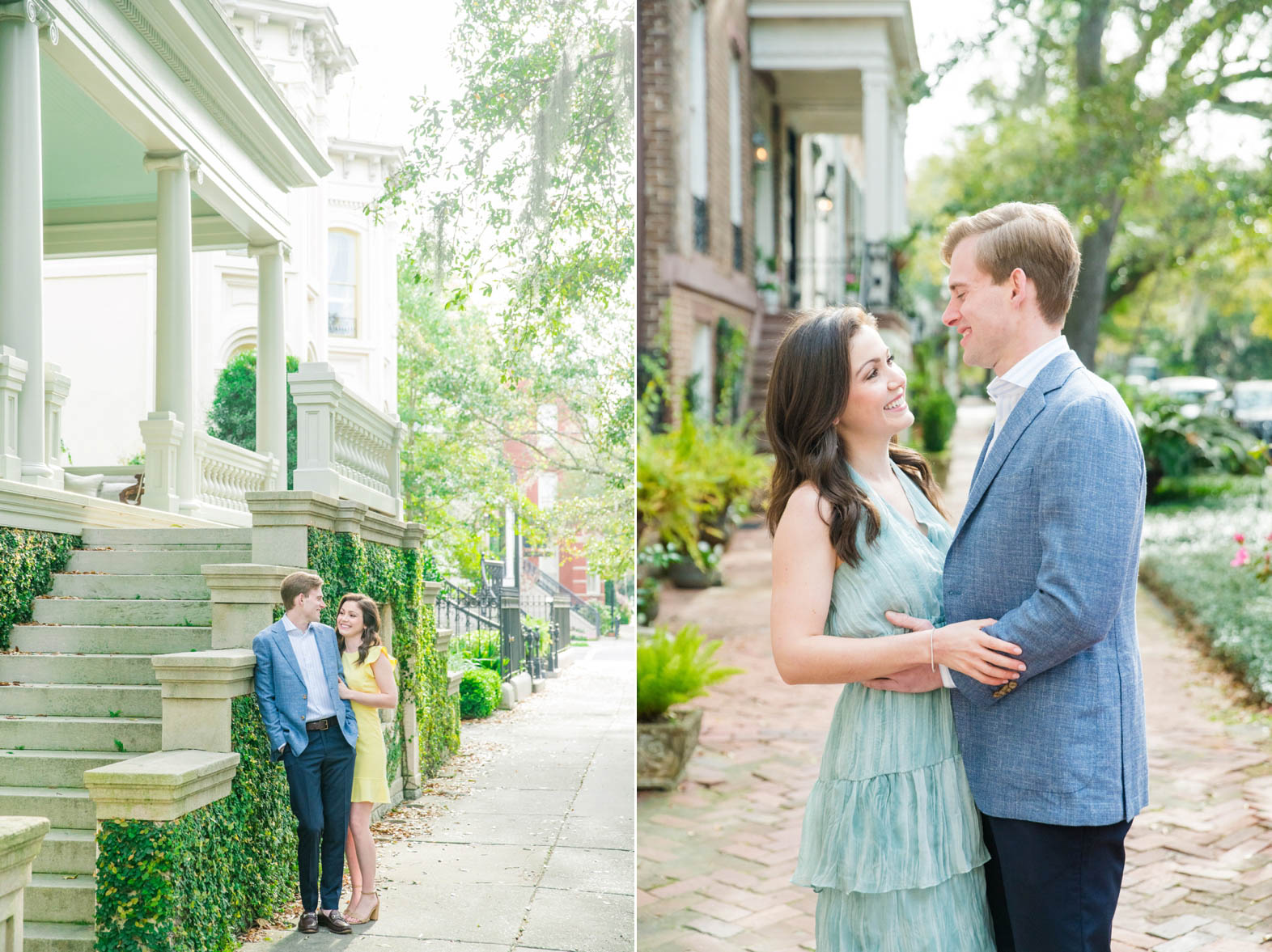 Engagement Photos in Downtown Savannah GA