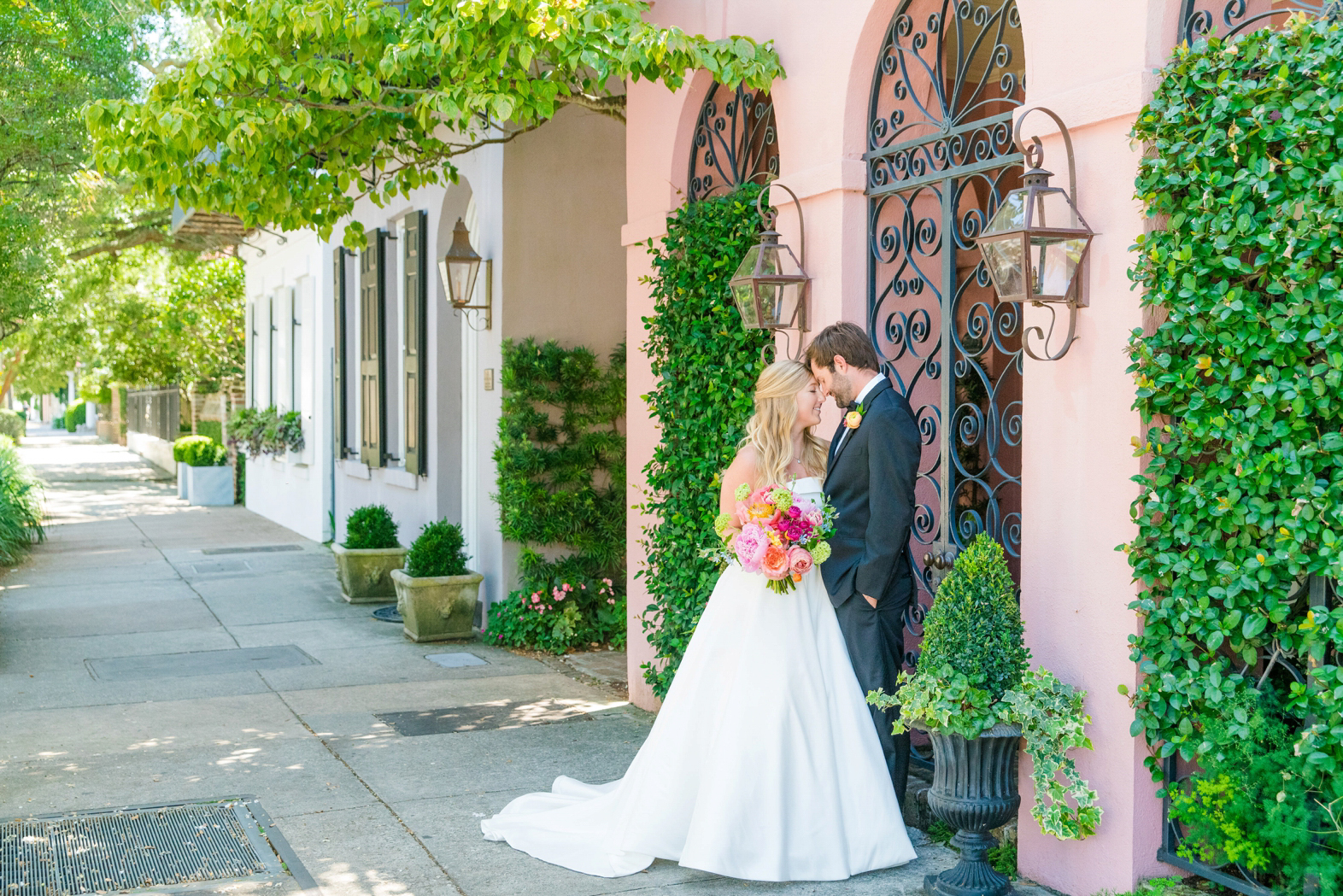 Colorful Summer Wedding William Aiken House Charleston SC