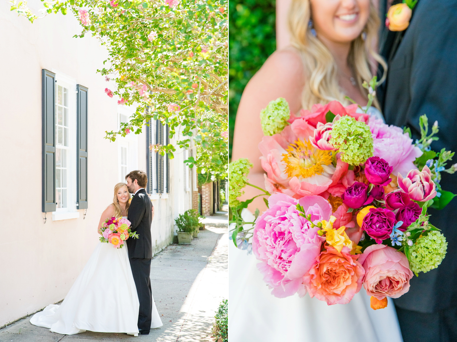 Colorful Summer Wedding William Aiken House Charleston SC