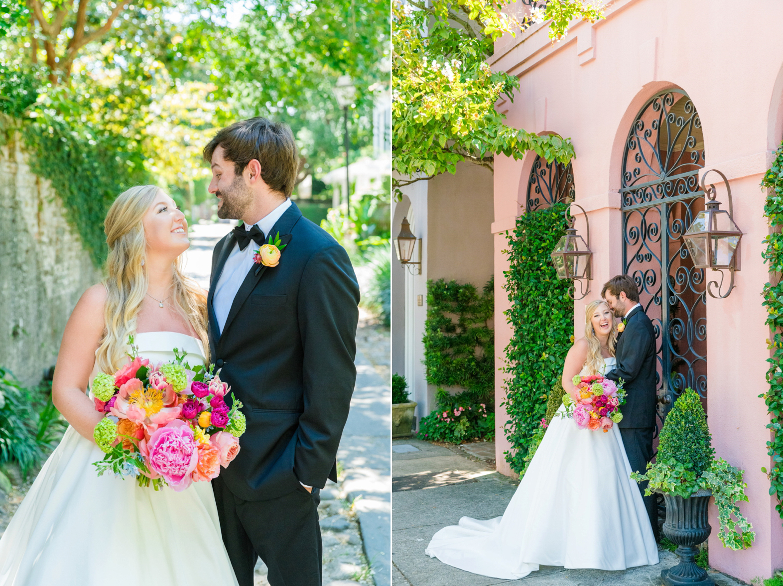 Colorful Summer Wedding William Aiken House Charleston SC