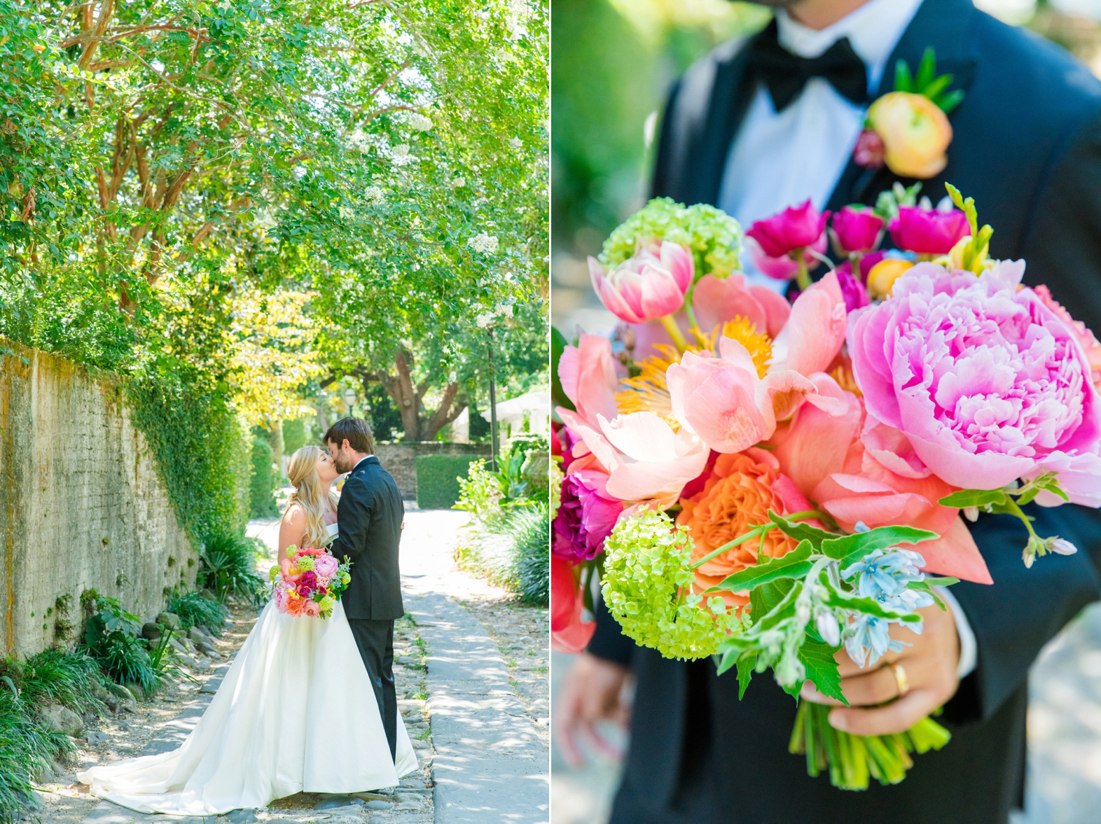 Colorful Summer Wedding William Aiken House Charleston SC