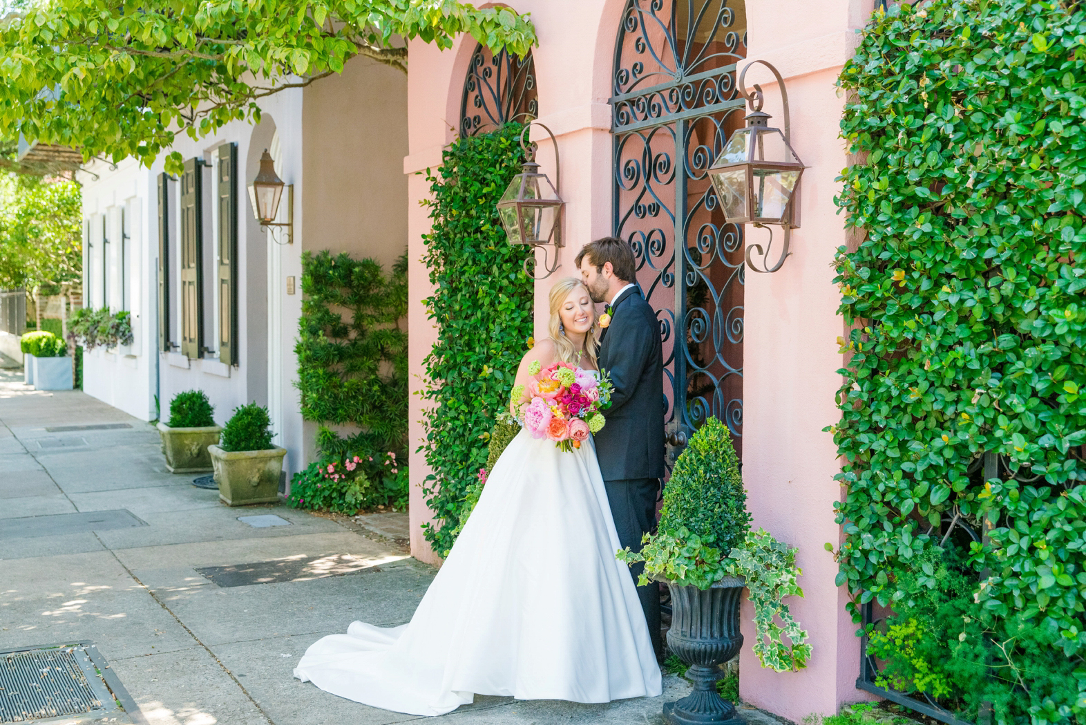 Colorful Summer Wedding William Aiken House Charleston SC