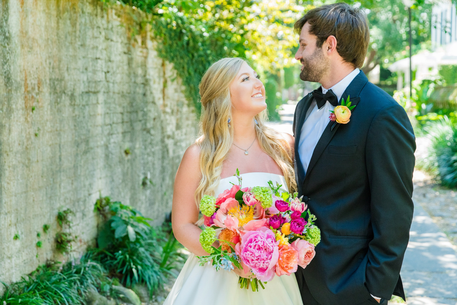 Colorful Summer Wedding William Aiken House Charleston SC