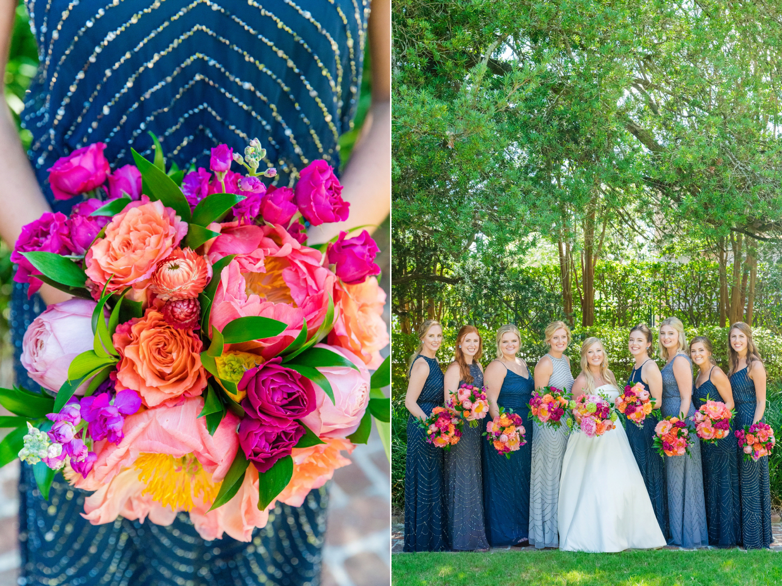 Colorful Summer Wedding William Aiken House Charleston SC