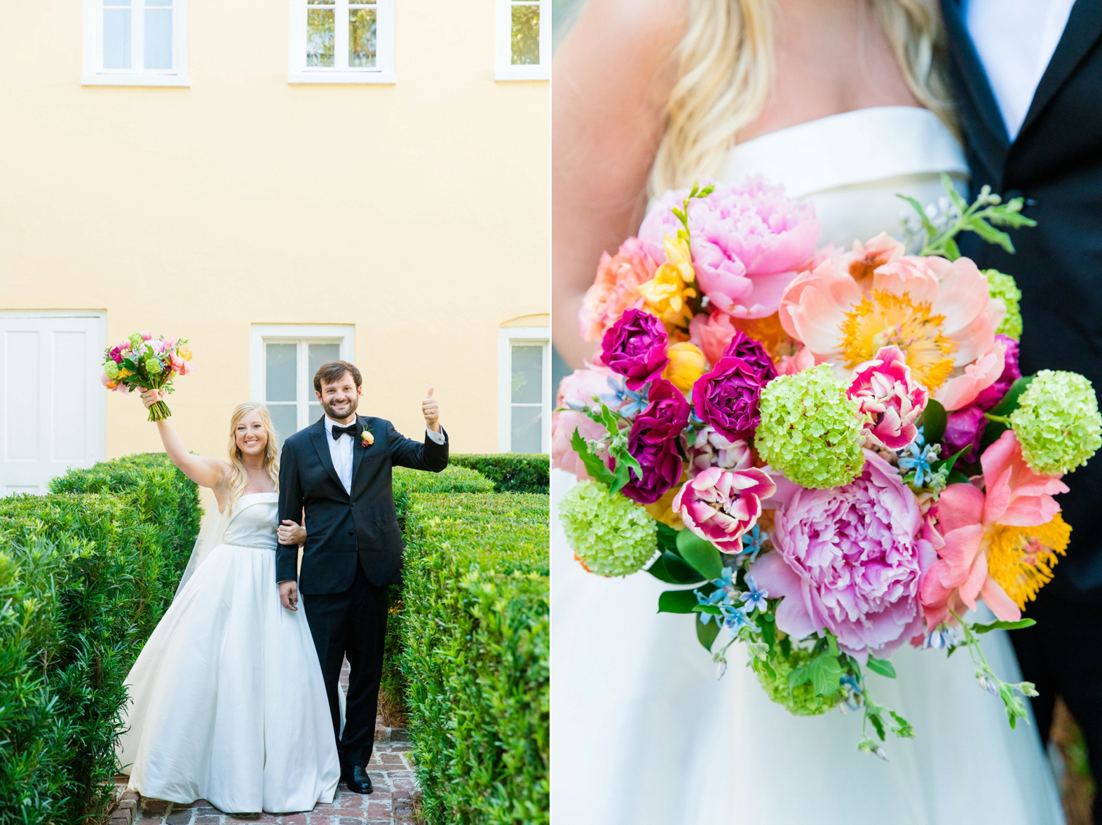 Colorful Summer Wedding William Aiken House Charleston SC