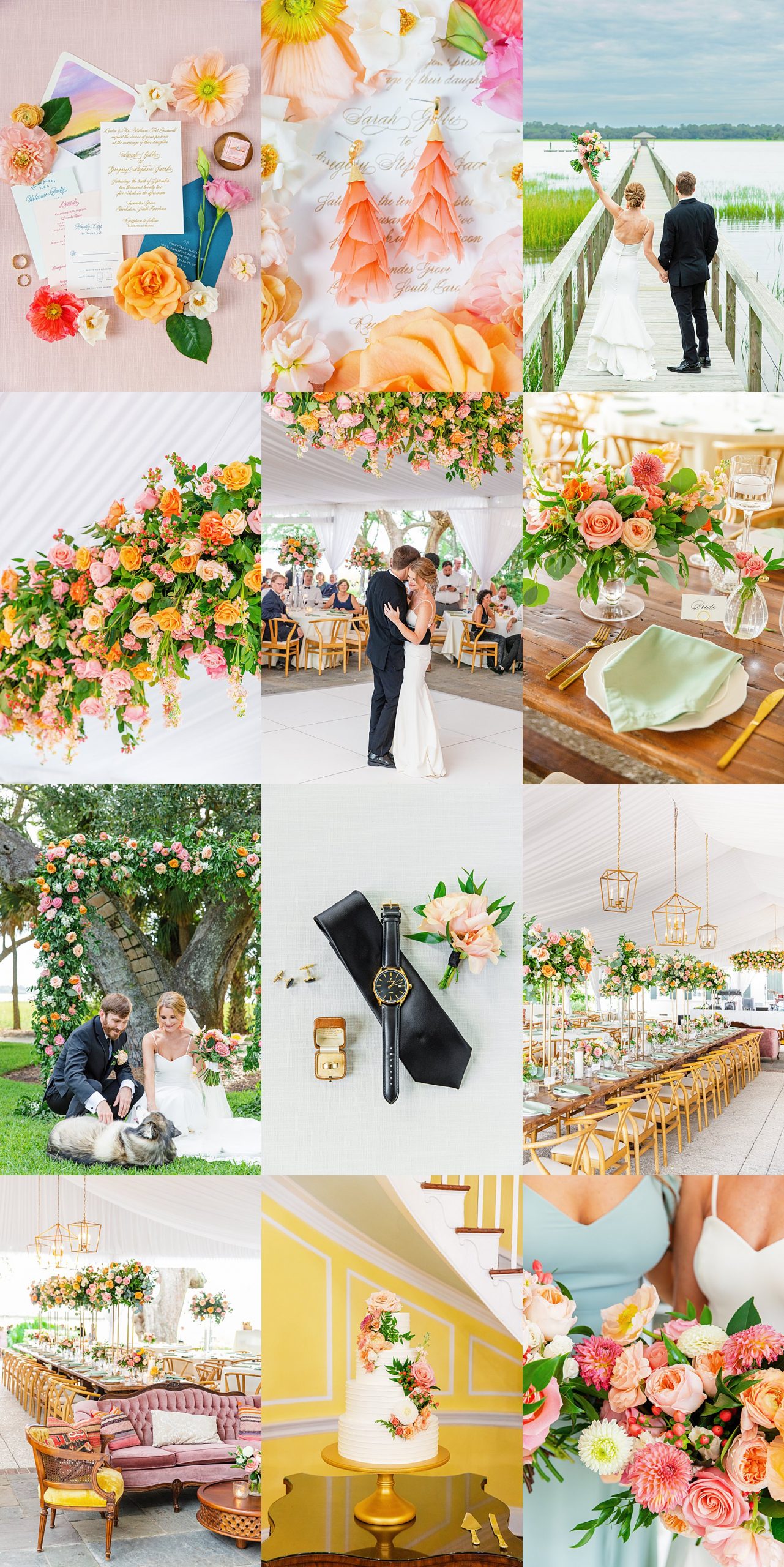 Colorful Lowndes Grove Summer Wedding