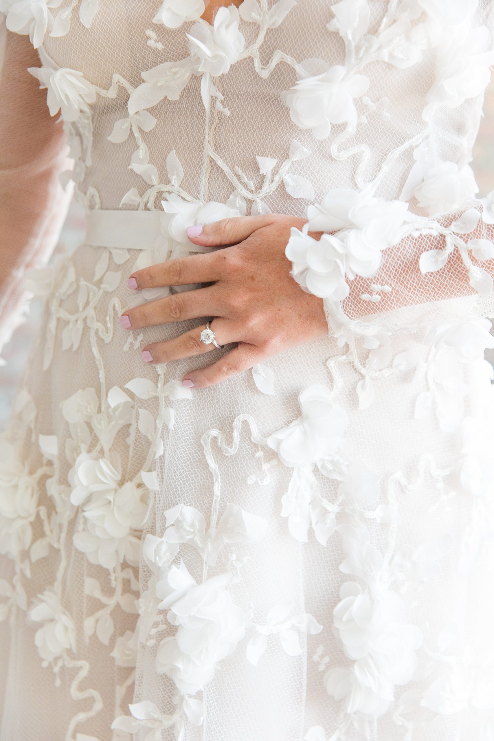 textured wedding dress