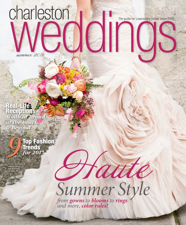 charleston weddings magazine cover dana cubbage