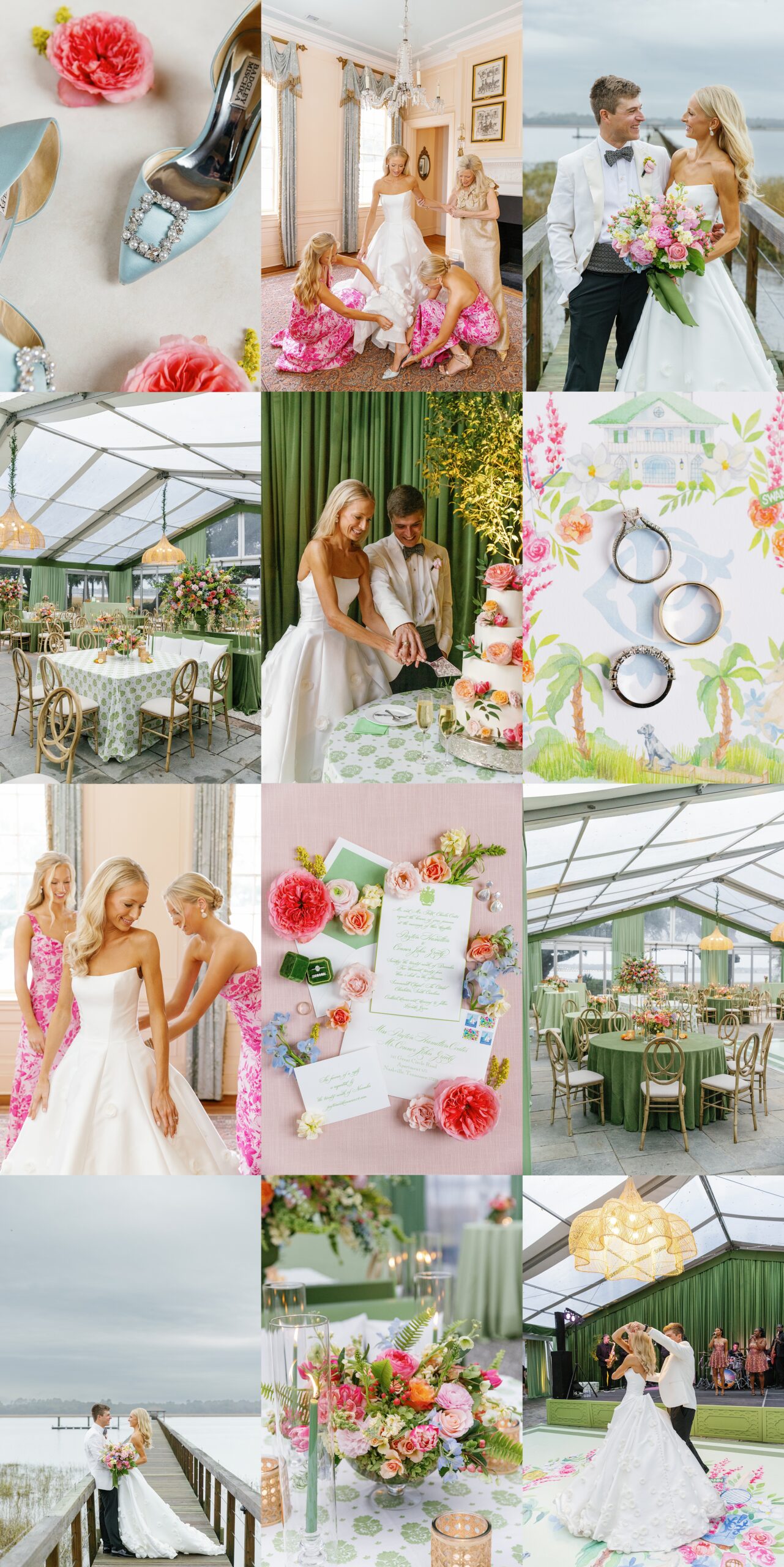 lowndes grove winter wedding charleston