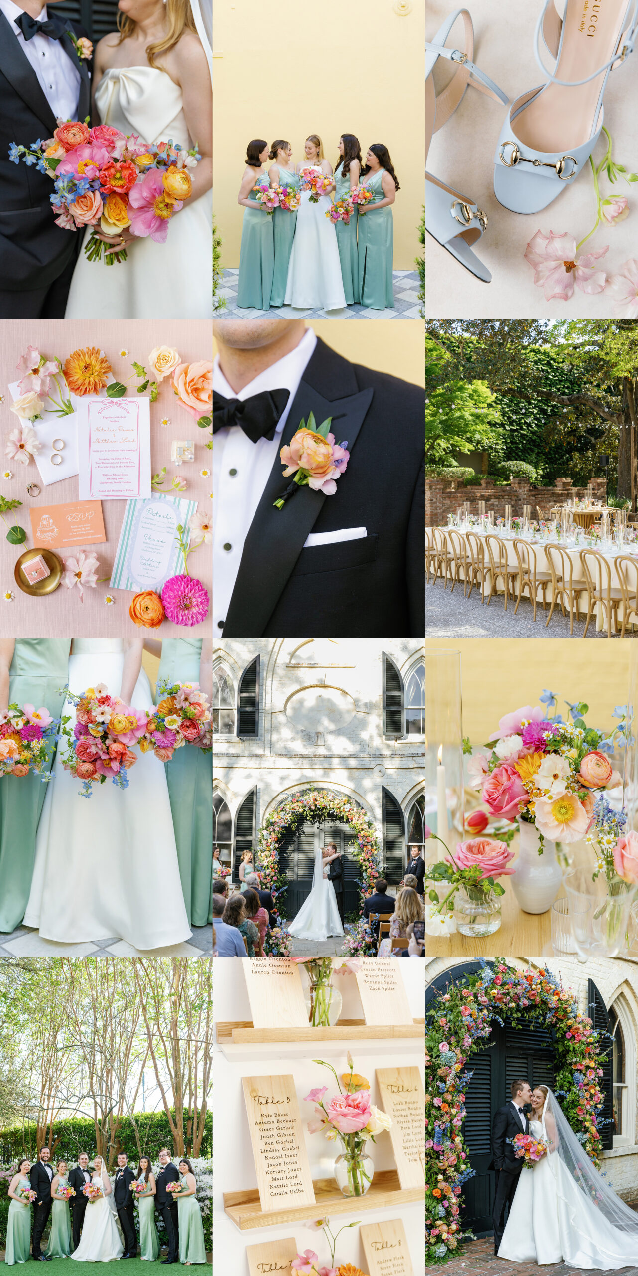 colorful william aiken house wedding